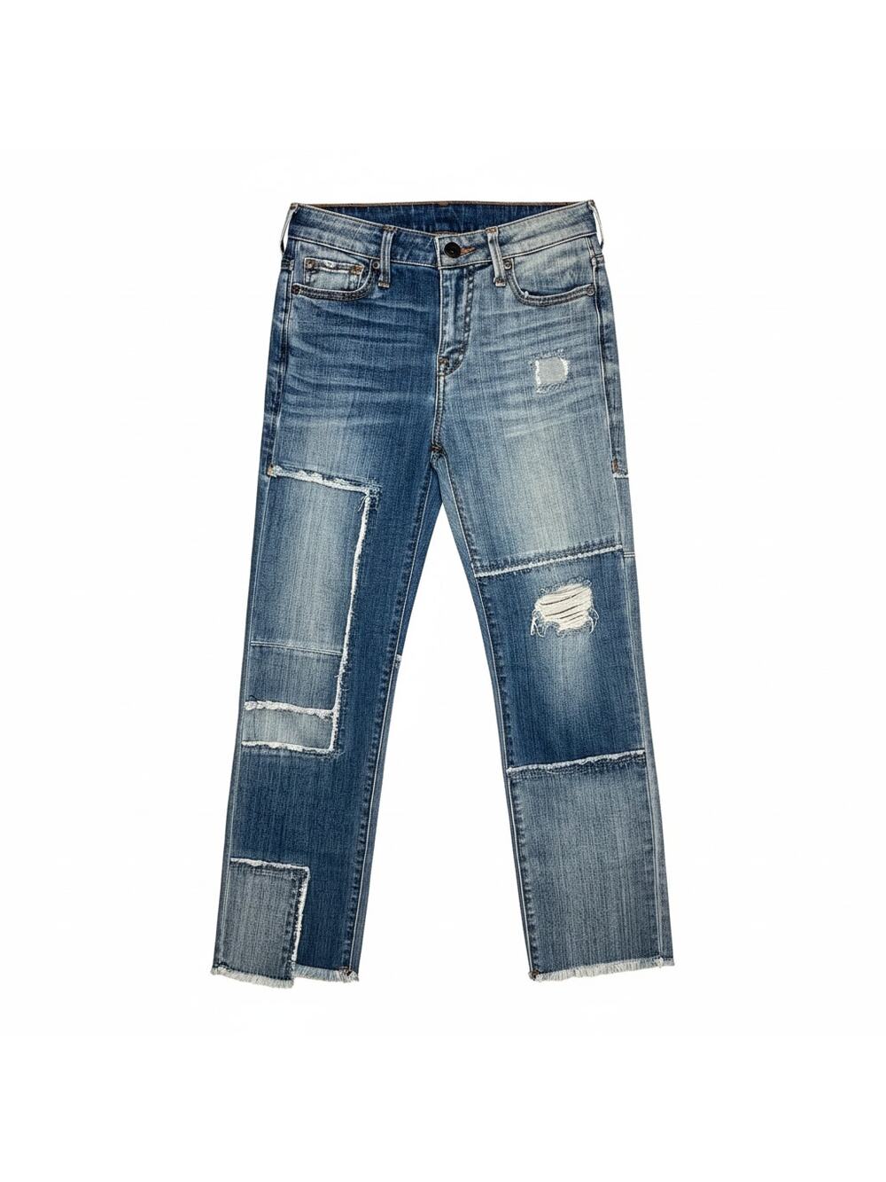 True Religion Patchwork Denim Jeans Size 25